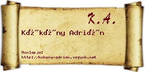 Kökény Adrián névjegykártya
