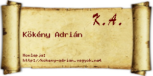 Kökény Adrián névjegykártya
