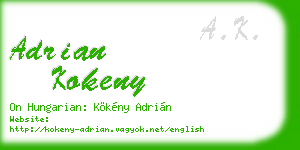 adrian kokeny business card
